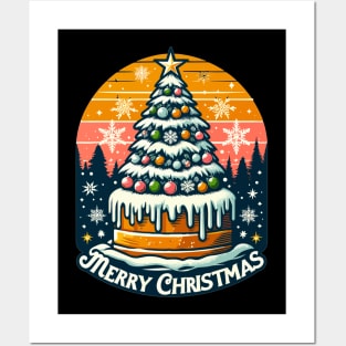 Christmas Tree Cake Delight Posters and Art